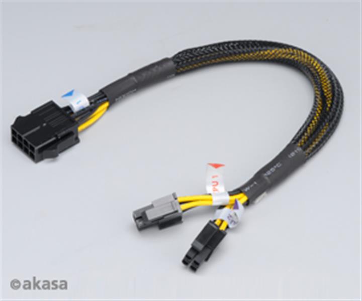 Akasa 8 Pin M to 8 Pin 2*4 pin F extension cable 30cm end to end *MBM *MBF