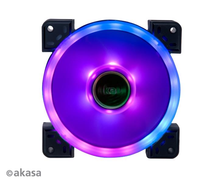 Akasa 12cm TWIN Loop Dual Sided Addressable RGB LED Fan Vegas TLX ASUS Aura MSI Mystic Light Sync Gigabyte Fusion ASRock Cert 