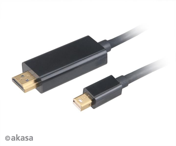 Akasa 4K@60Hz Mini DisplayPort to HDMI active adapter cable 1 8 meters *MDPM *HDMIM