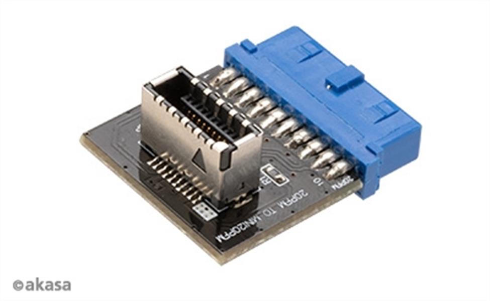 Akasa Convert a USB 3 0 19-pin motherboard header into a USB 3 1 20-pin Key A connector *MBM *USBAF