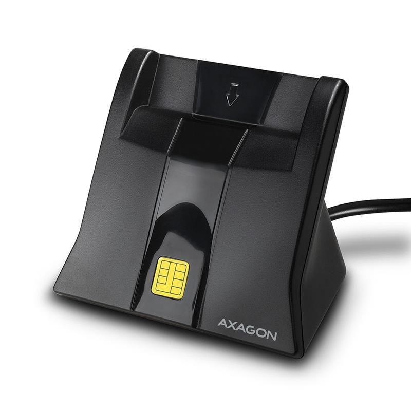 AXAGON USB Smart card StandReader 1 2m cable *USBAM *ID