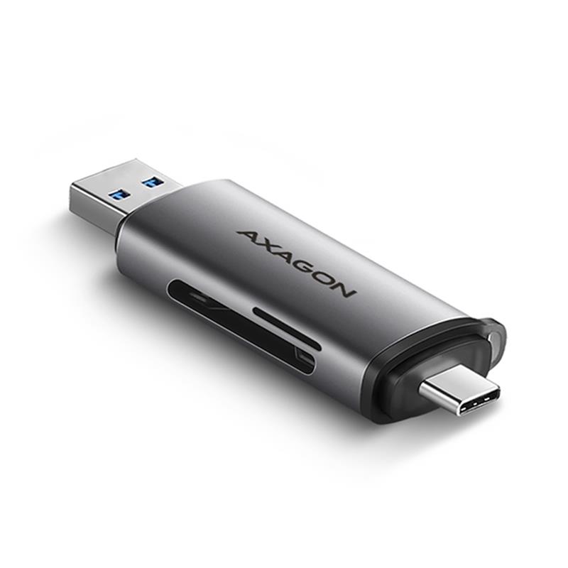 AXAGON External USB 3 2 Gen1 Type-C Type-A 2-slot SD microSD *USBAM *USBCM *SDF *MSDF