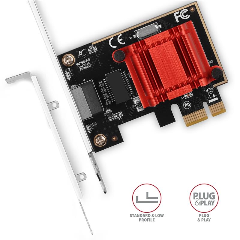 AXAGON PCIe Adapter Gigabit Ethernet Intel i210-AT PXE w SP LP *PCIEM *RJ45F