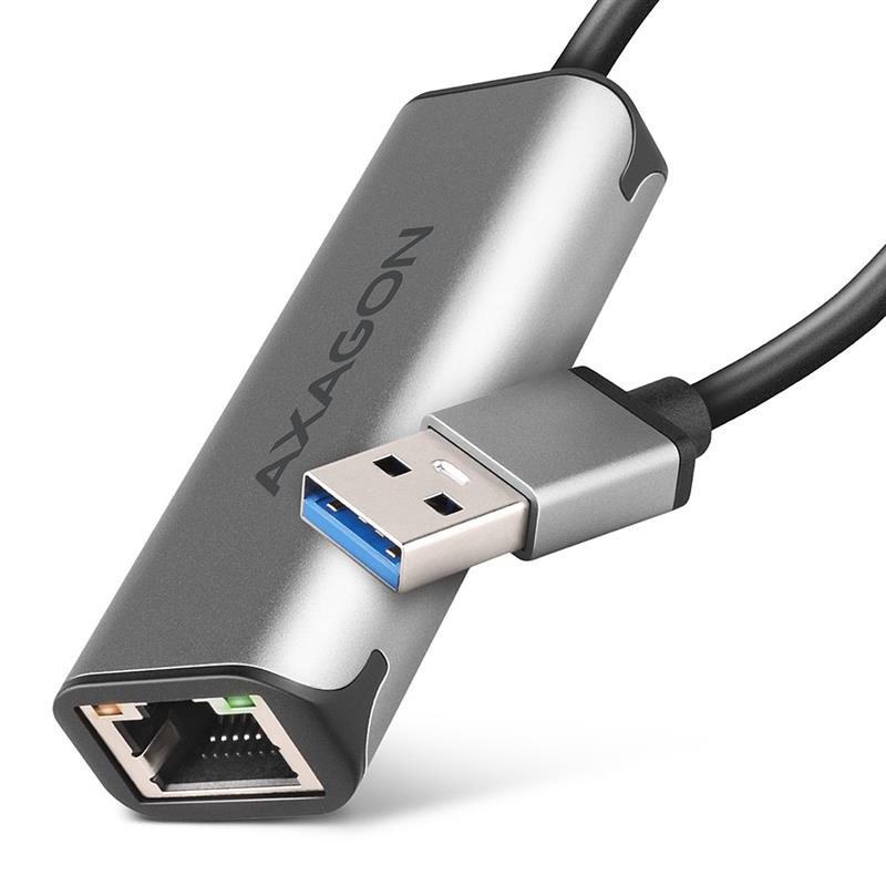 AXAGON Type-A USB3 2 Gen 1 - 2 5 Gigabit Ethernet 10 100 1000 2500 Adapter titan grey *USBAM *RJ45F