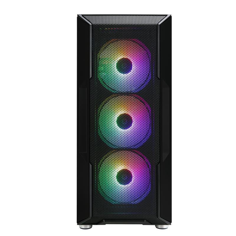 Zalman I3 Neo ATX Mid Tower PC Case Mesh front for efficient cooling Pre-installed fan 3 Midi Tower Zwart