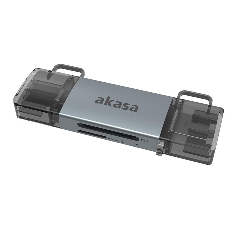 Akasa 2-In-1 USB 3 2 OTG Dual Card Reader