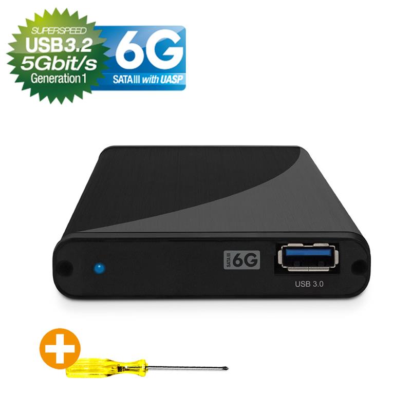 FANTEC 225U3-6G external 2 5 SATA chassis USB 3 2 aluminum black