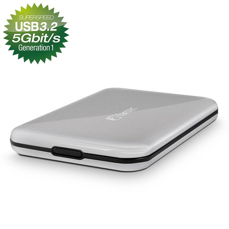 External 2 5 HDD-Enclosure FANTEC ALU-25U3 USB 3 2 Aluminium silver