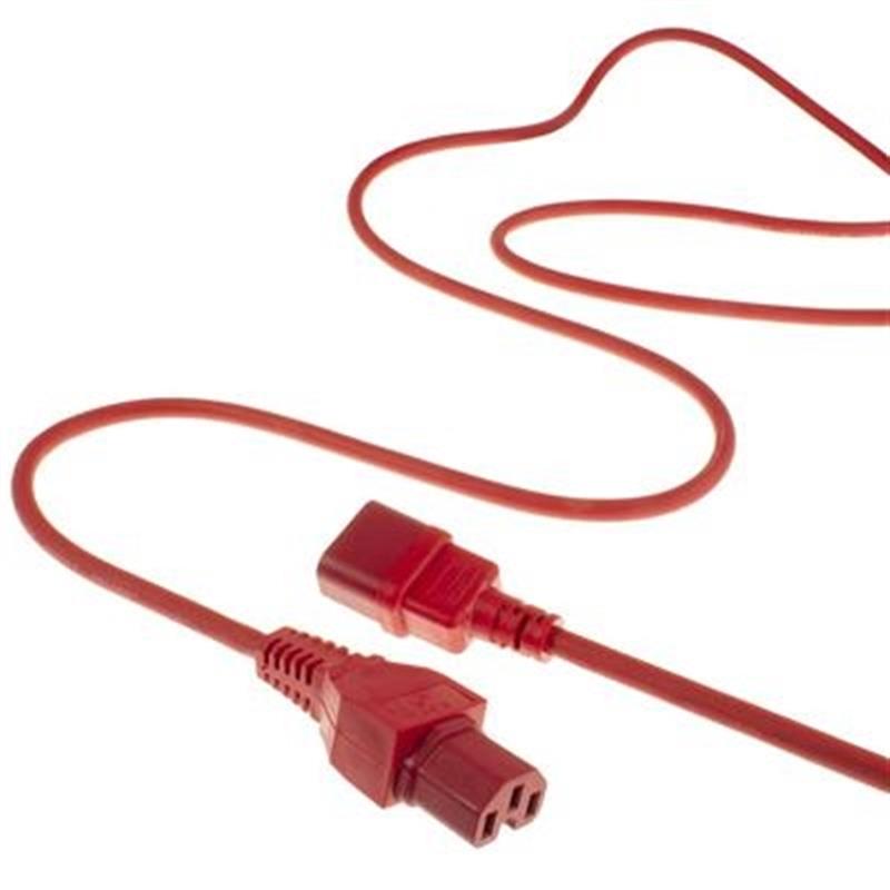 ACT AK5308 electriciteitssnoer Rood 2 m IEC C14 IEC C15