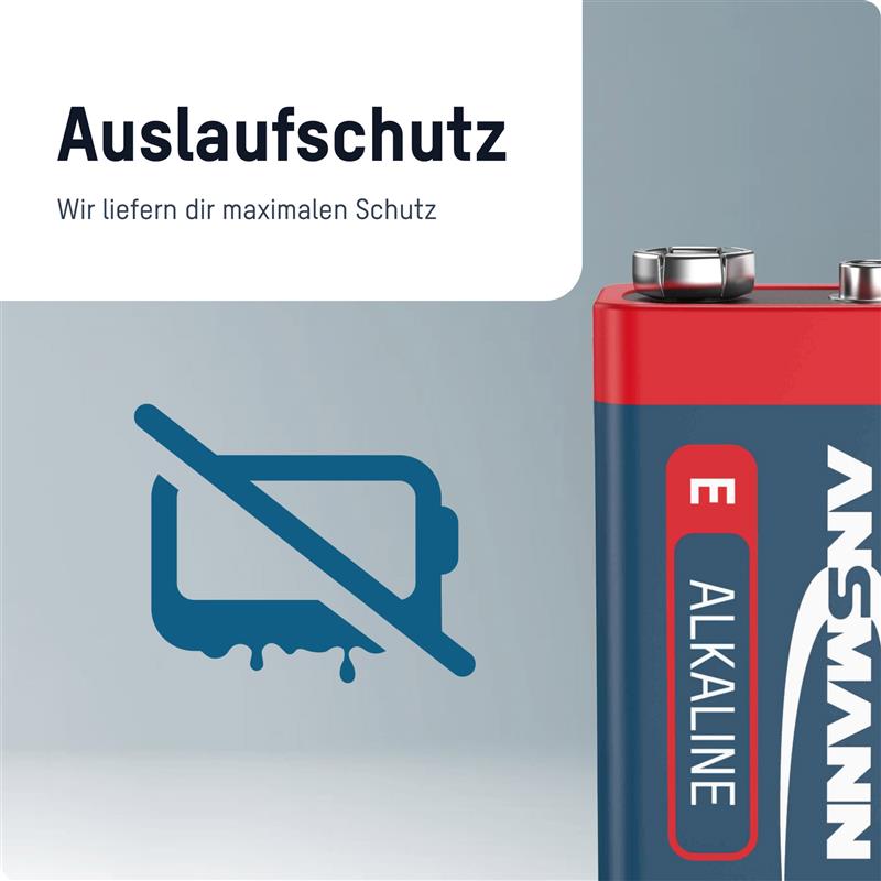 Ansmann RED Alkaline-Battery 9V block 6LR61 1pcs pack 1515-0000 