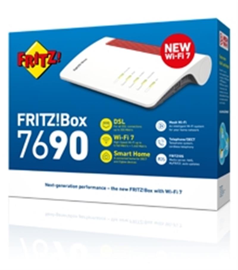 FRITZ!Box 7690 draadloze router 2.5 Gigabit Ethernet Dual-band (2.4 GHz / 5 GHz) Wit