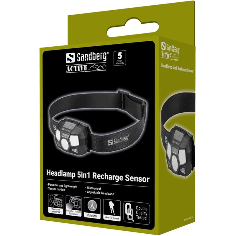 Sandberg Headlamp 5in1 Recharge Sensor