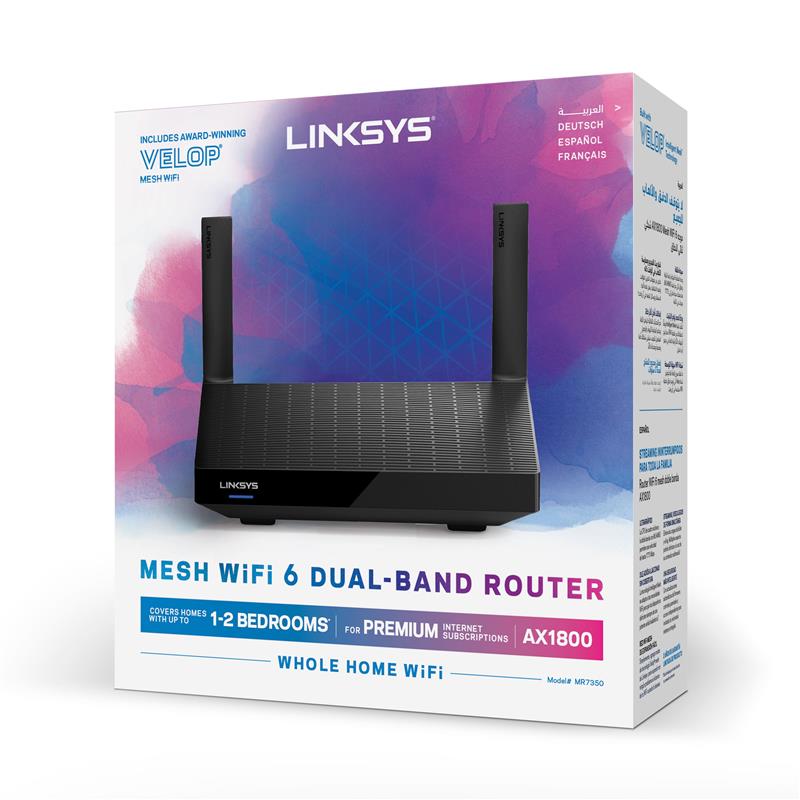 Linksys MR7350 draadloze router Gigabit Ethernet Dual-band (2.4 GHz / 5 GHz) Zwart