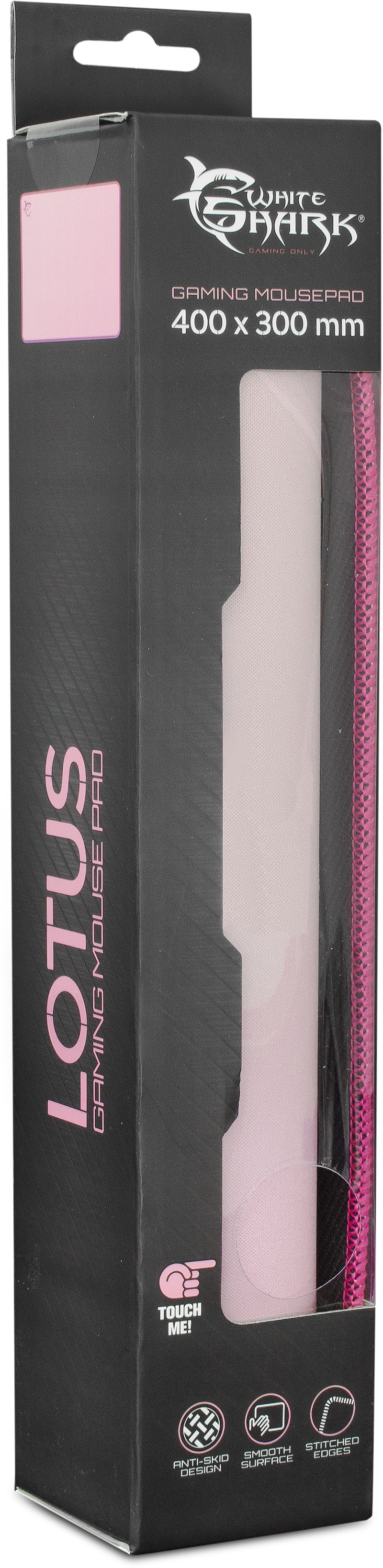 White Shark Lotus Gaming Muismat L 400x300x3 mm Roze