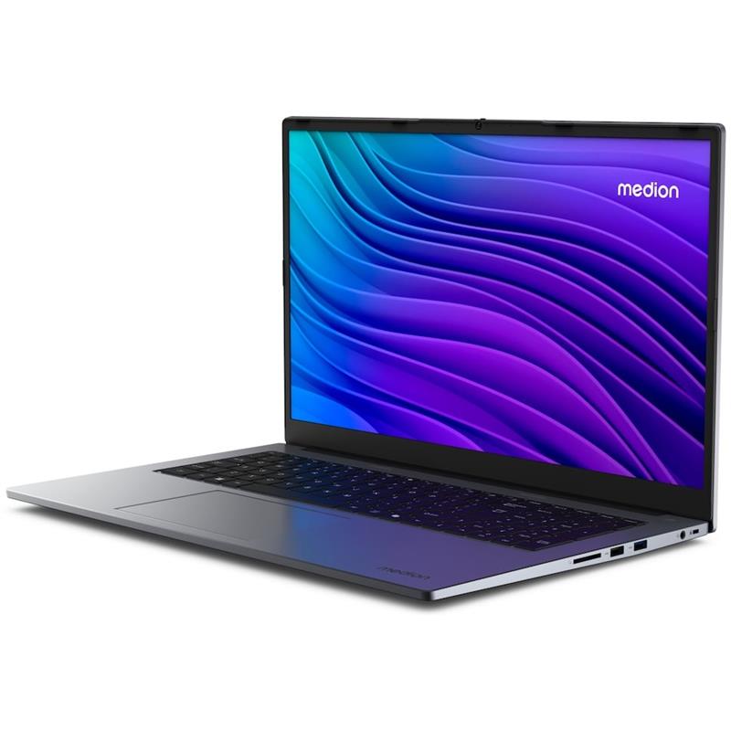 MEDION E17223 Intel® N N100 Laptop 43,9 cm (17.3"") Full HD 4 GB DDR4-SDRAM 128 GB SSD Wi-Fi 6 (802.11ax) Windows 11 Home in S mode Zwart, Grijs, Meta