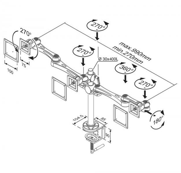 Newstar flatscreen bureausteun