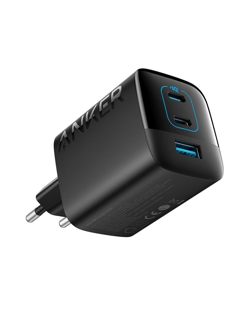 Anker 336 Charger (67W) Mobiele computer, Mobiele telefoon, Laptop, Powerbank, Smartphone, Smartwatch, Tablet, Horloge, Draagbare uitrusting (wearable