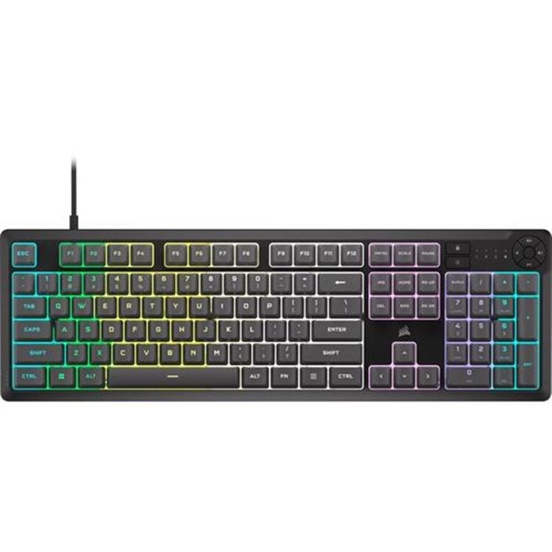 Corsair K55 CORE RGB toetsenbord USB QWERTY US International Grijs