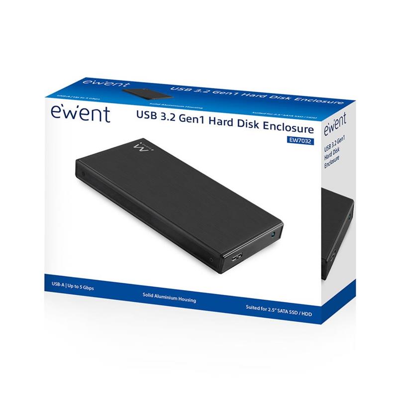 Ewent EW7032 behuizing voor opslagstations 2.5"" HDD-/SSD-behuizing Zwart
