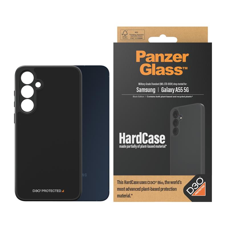 PanzerGlass HardCase with D3O Samsung New A54 5G Black mobiele telefoon behuizingen Hoes Transparant