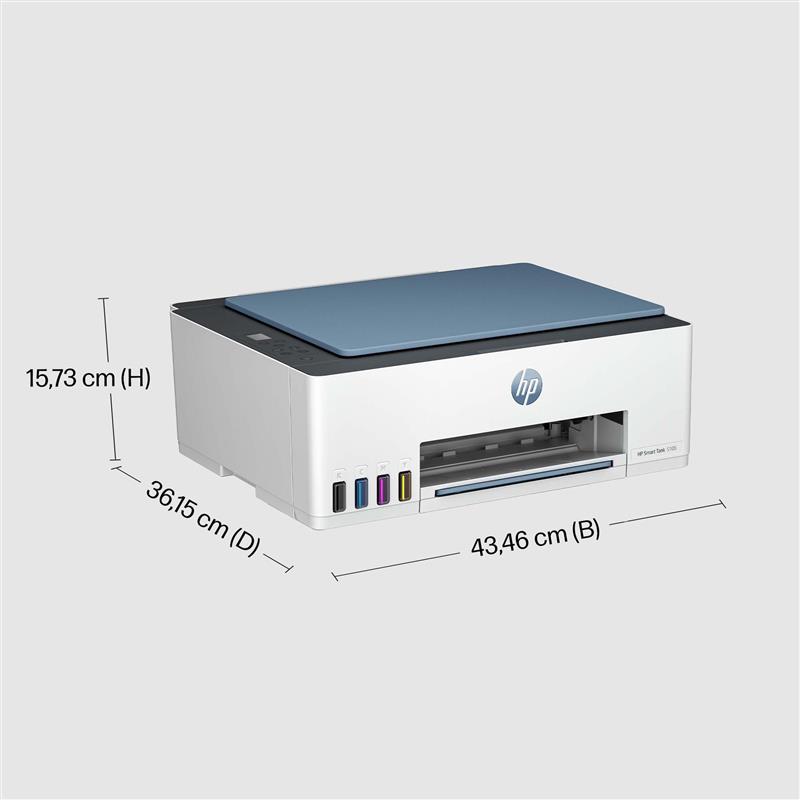 HP Smart Tank 5106 All-in-One-printer, Kleur, Printer voor Thuis en thuiskantoor, Printen, kopiëren, scannen, Draadloos; printertank voor grote volume