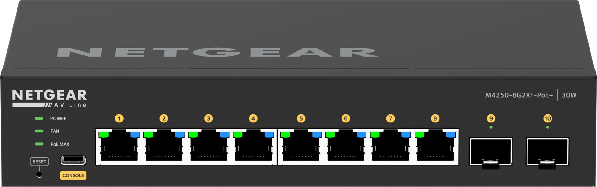 NETGEAR GSM4210PX-100EUS netwerk-switch Managed L2/L3 Gigabit Ethernet (10/100/1000) Power over Ethernet (PoE) Zwart