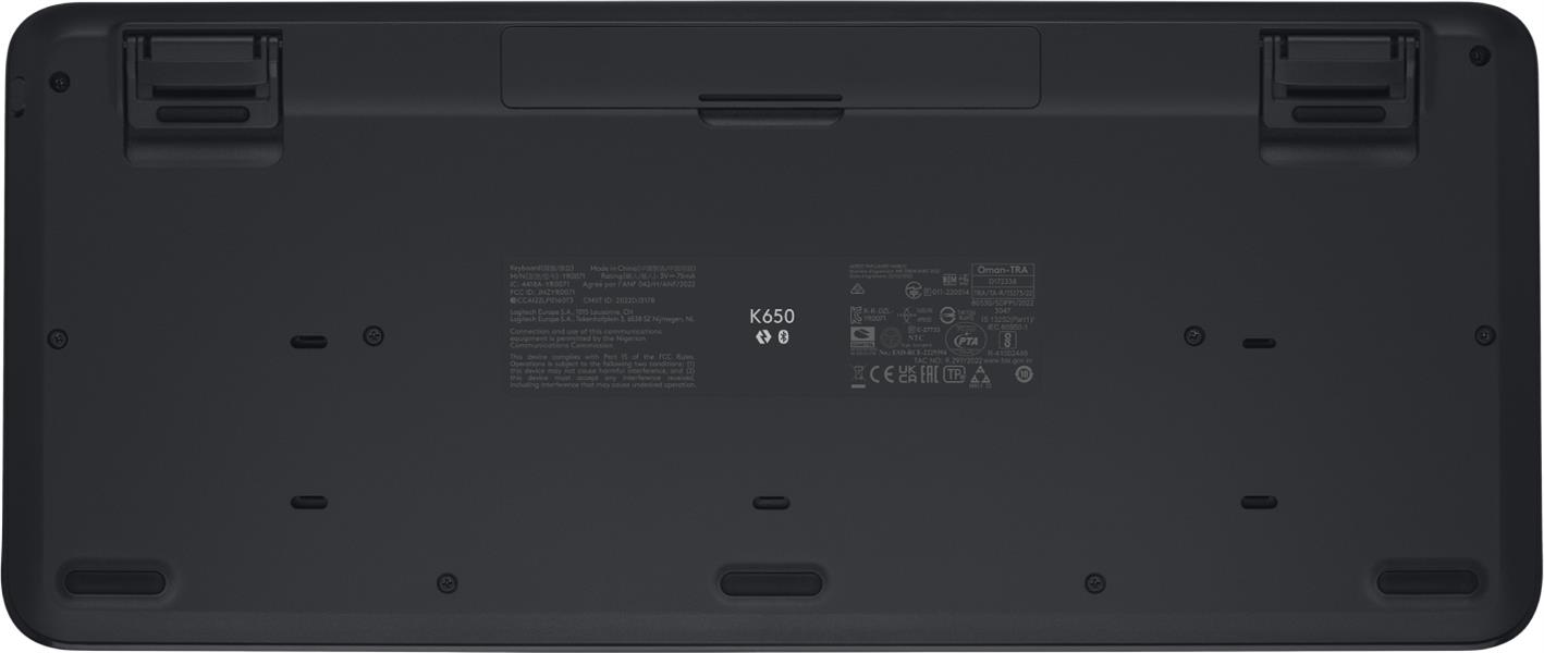 Logitech Signature K650 toetsenbord RF-draadloos + Bluetooth AZERTY Frans Grafiet