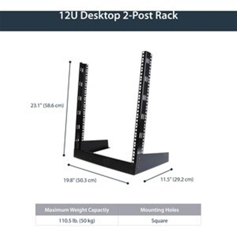 StarTech.com 12U 19 inch Desktop Open Frame 2 Post Rack