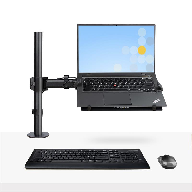 StarTech.com Laptop Bureausteun, Monitor en Laptop Beugel, Schermen tot 34in (8kg) & Laptops (4.5kg), Gearticuleerde VESA Laptopsteun, Bureauklem/Door