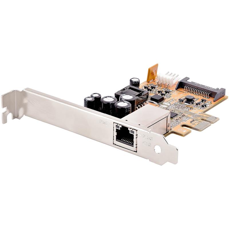 StarTech.com 1 Port 2.5Gbps PoE Netwerk Kaart, PCIe Ethernet Kaart met RJ45, 30W 802.3at PoE NIC voor Desktops/Servers, Low Profile Netwerk PoE LAN Ad