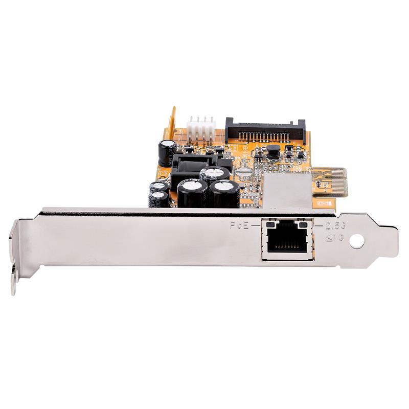 StarTech.com 1 Port 2.5Gbps PoE Netwerk Kaart, PCIe Ethernet Kaart met RJ45, 30W 802.3at PoE NIC voor Desktops/Servers, Low Profile Netwerk PoE LAN Ad