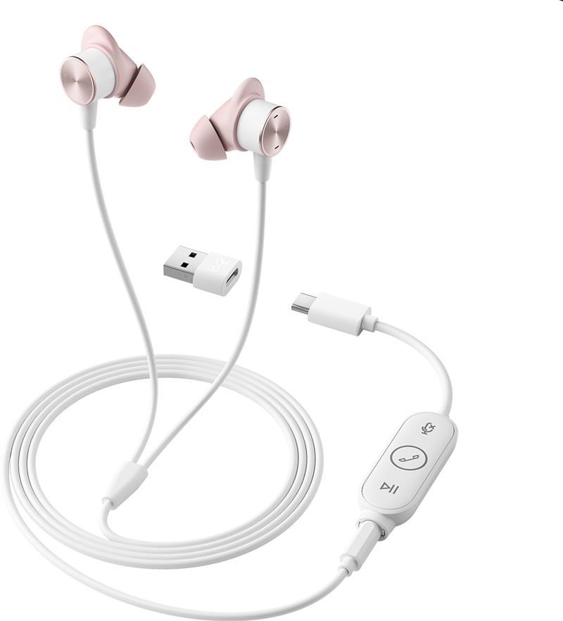 LOGI Zone Wired Earbuds - ROSE