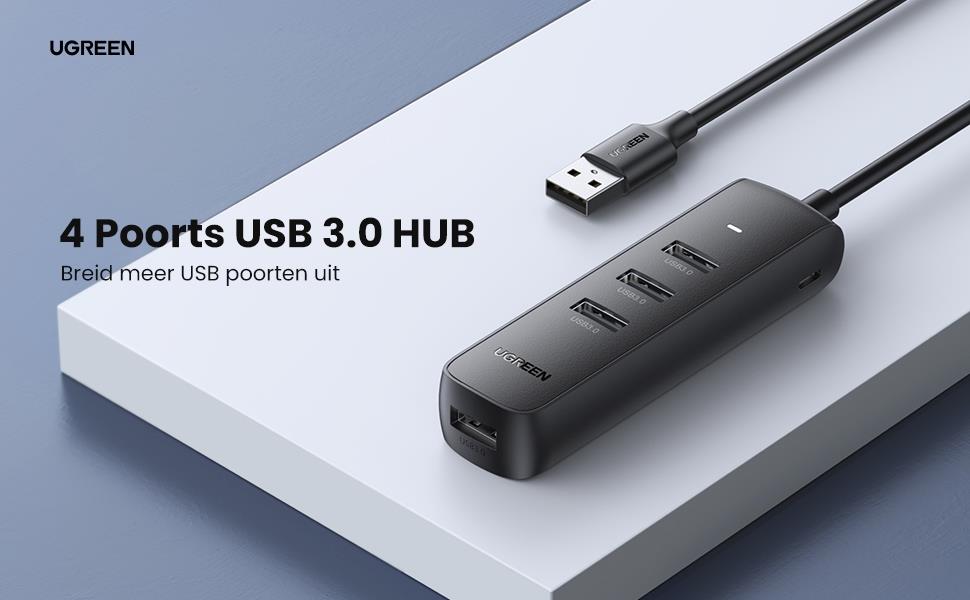 Ugreen 10915 USB 3.0 4-Port Hub 0.25m