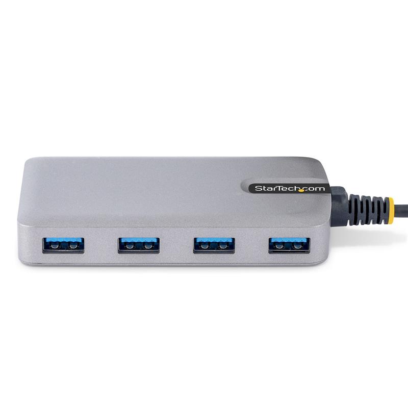 StarTech.com 4-Port USB Hub, USB 3.0 5Gbps, Bus Powered USB-A naar 4x USB-A Hub met Optionele Extra Power Input, Compacte Desktop/Laptop USB Hub, 30cm