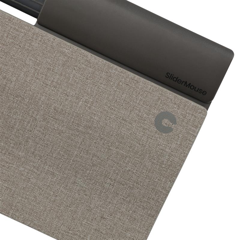 Contour Design SliderMouse Pro draadloos met Regular polssteun in stof Lichtgrijs