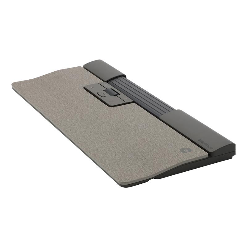 Contour Design SliderMouse Pro draadloos met Regular polssteun in stof Lichtgrijs