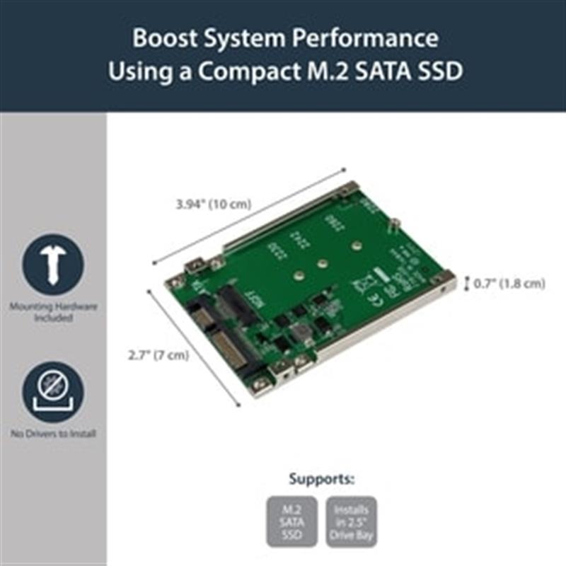 StarTech.com M.2 SSD naar 2,5 inch SATA-adapter / converter