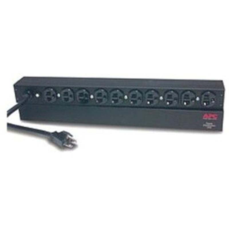 APC Rack PDU, Basic, 1U, 20A, 120V energiedistributie Zwart