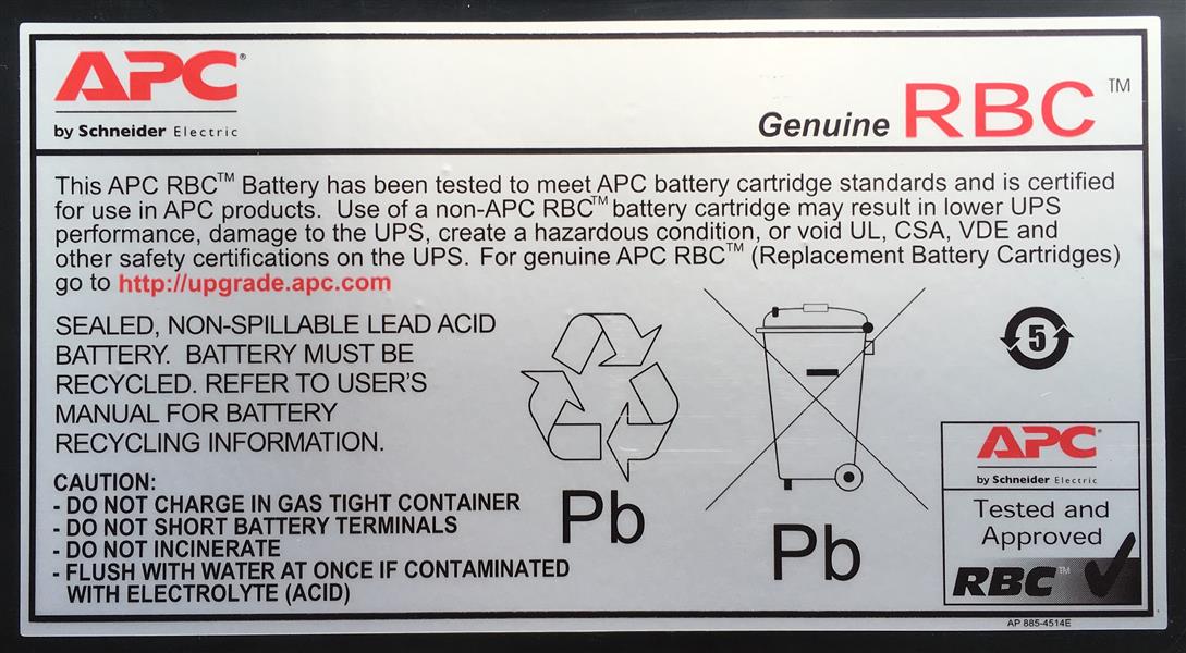 APC Batterij Vervangings Cartridge RBC43