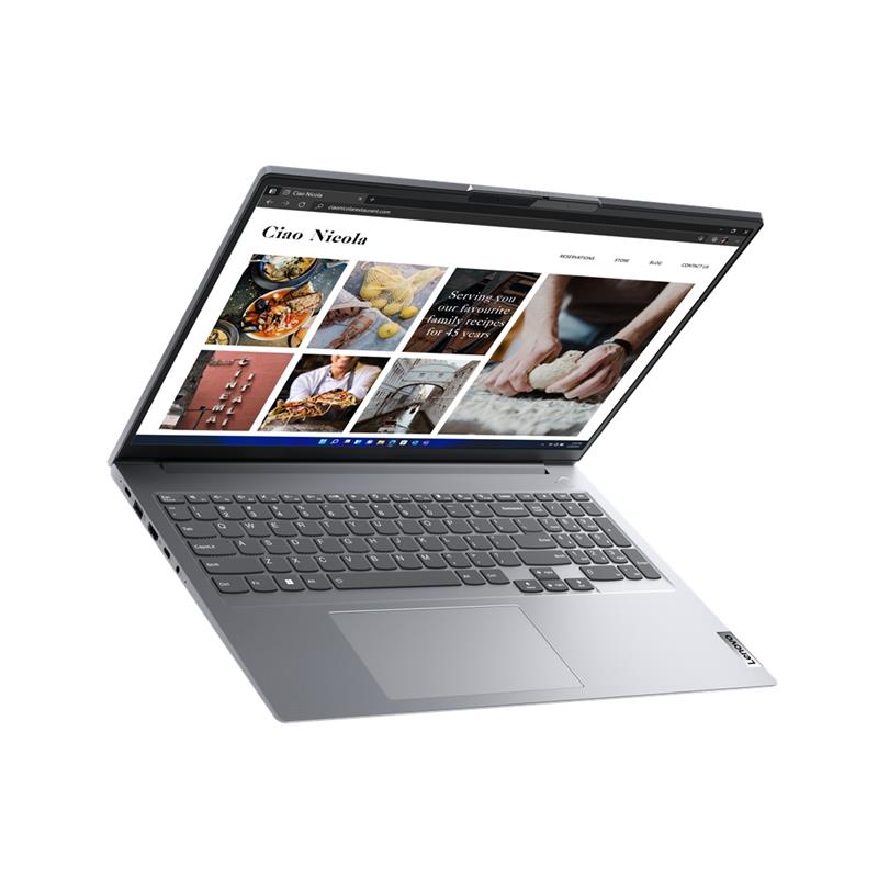 Lenovo ThinkBook 16 G4+ i5-1235U Notebook 40,6 cm (16"") WUXGA Intel® Core™ i5 16 GB LPDDR5-SDRAM 512 GB SSD Wi-Fi 6 (802.11ax) Windows 11 Pro Grijs
