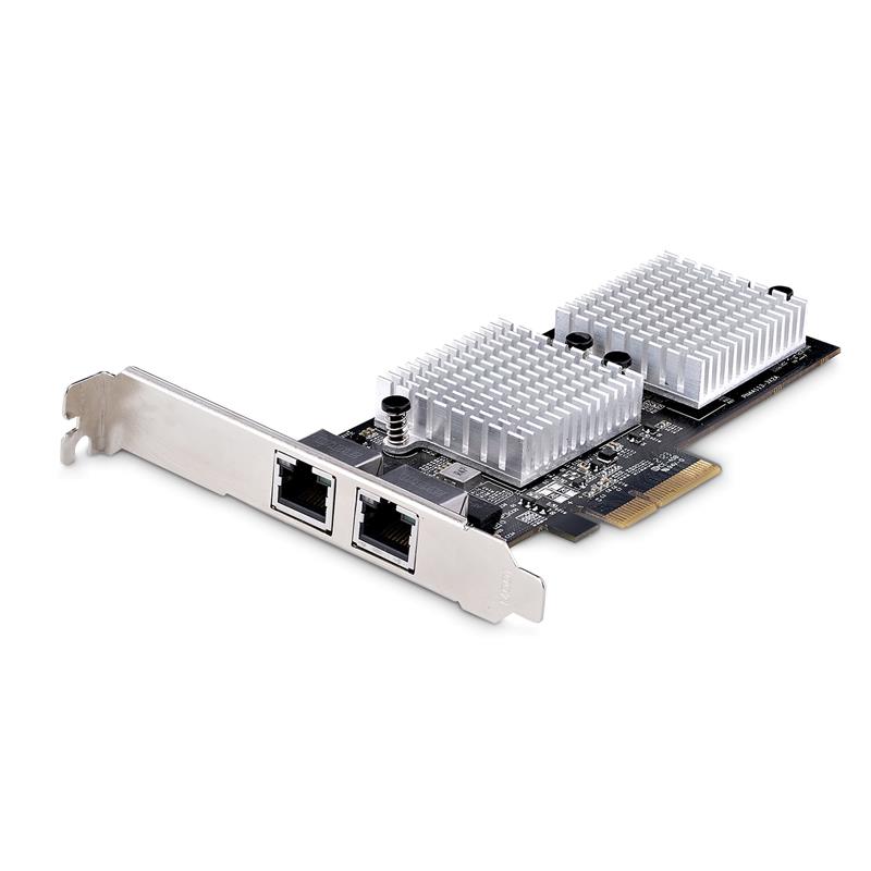 StarTech.com 2-Port 10GbE PCIe Netwerk Adapter Kaart, Netwerk Kaart voor PC/Desktop/Server, Zes Snelheden, PCIe Gigabit Ethernet Kaart met Jumbo Frame