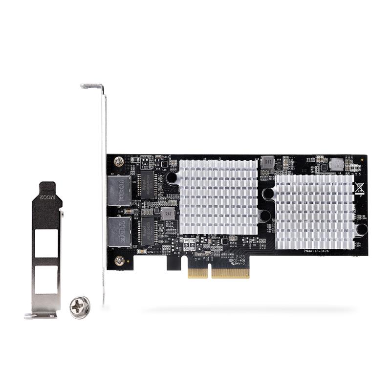 StarTech.com 2-Port 10GbE PCIe Netwerk Adapter Kaart, Netwerk Kaart voor PC/Desktop/Server, Zes Snelheden, PCIe Gigabit Ethernet Kaart met Jumbo Frame