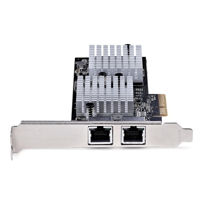 StarTech.com 2-Port 10GbE PCIe Netwerk Adapter Kaart, Netwerk Kaart voor PC/Desktop/Server, Zes Snelheden, PCIe Gigabit Ethernet Kaart met Jumbo Frame