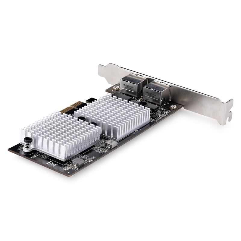 StarTech.com 2-Port 10GbE PCIe Netwerk Adapter Kaart, Netwerk Kaart voor PC/Desktop/Server, Zes Snelheden, PCIe Gigabit Ethernet Kaart met Jumbo Frame