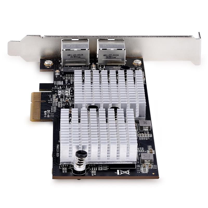 StarTech.com 2-Port 10GbE PCIe Netwerk Adapter Kaart, Netwerk Kaart voor PC/Desktop/Server, Zes Snelheden, PCIe Gigabit Ethernet Kaart met Jumbo Frame