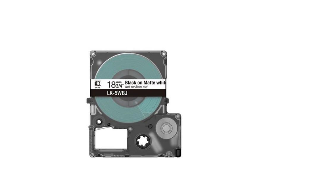 EPSON Matte Tape White Black 18mm 8m