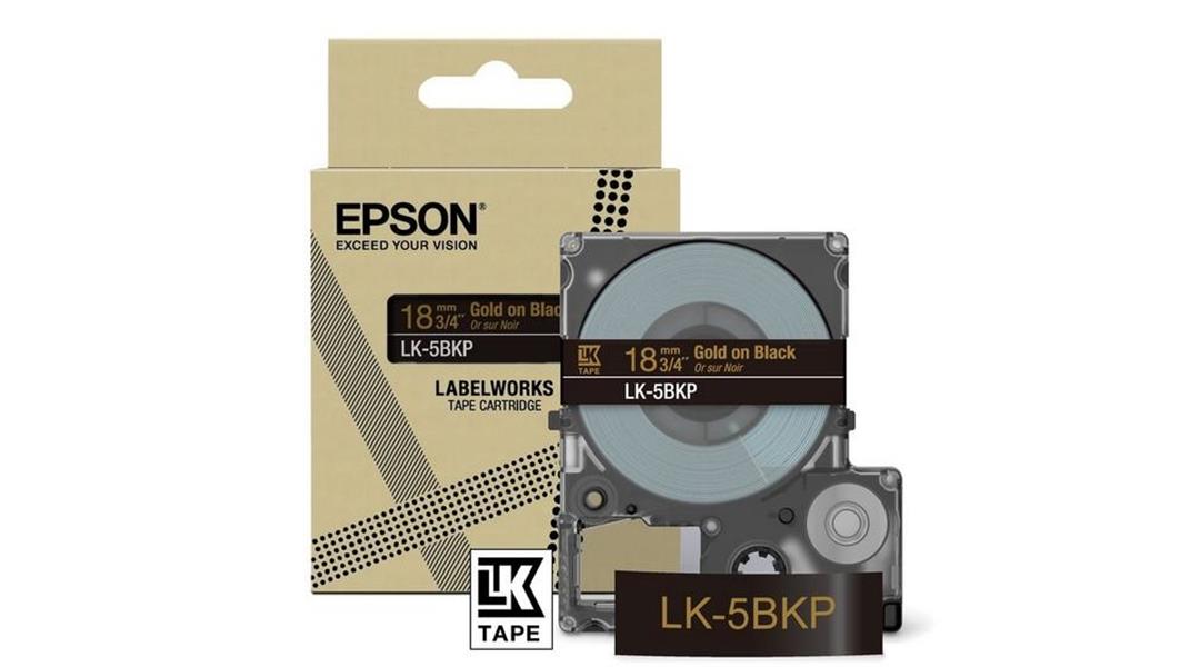 Epson LK-5BKP Zwart, Goud