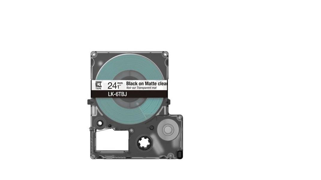 EPSON Matte Tape Clear Black 24mm 8m