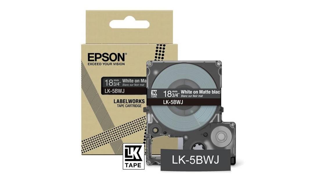 EPSON Matte Tape Black White 18mm 8m