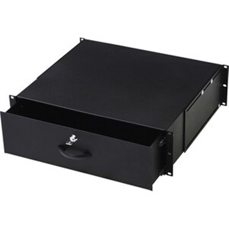 3U lockable drawer with handle 132x481x4